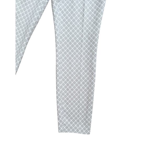 KATHERINE BARCLAY Montreal Womens Size 6 Gray White Patterned Ankle Dress Pants - Picture 4 of 6
